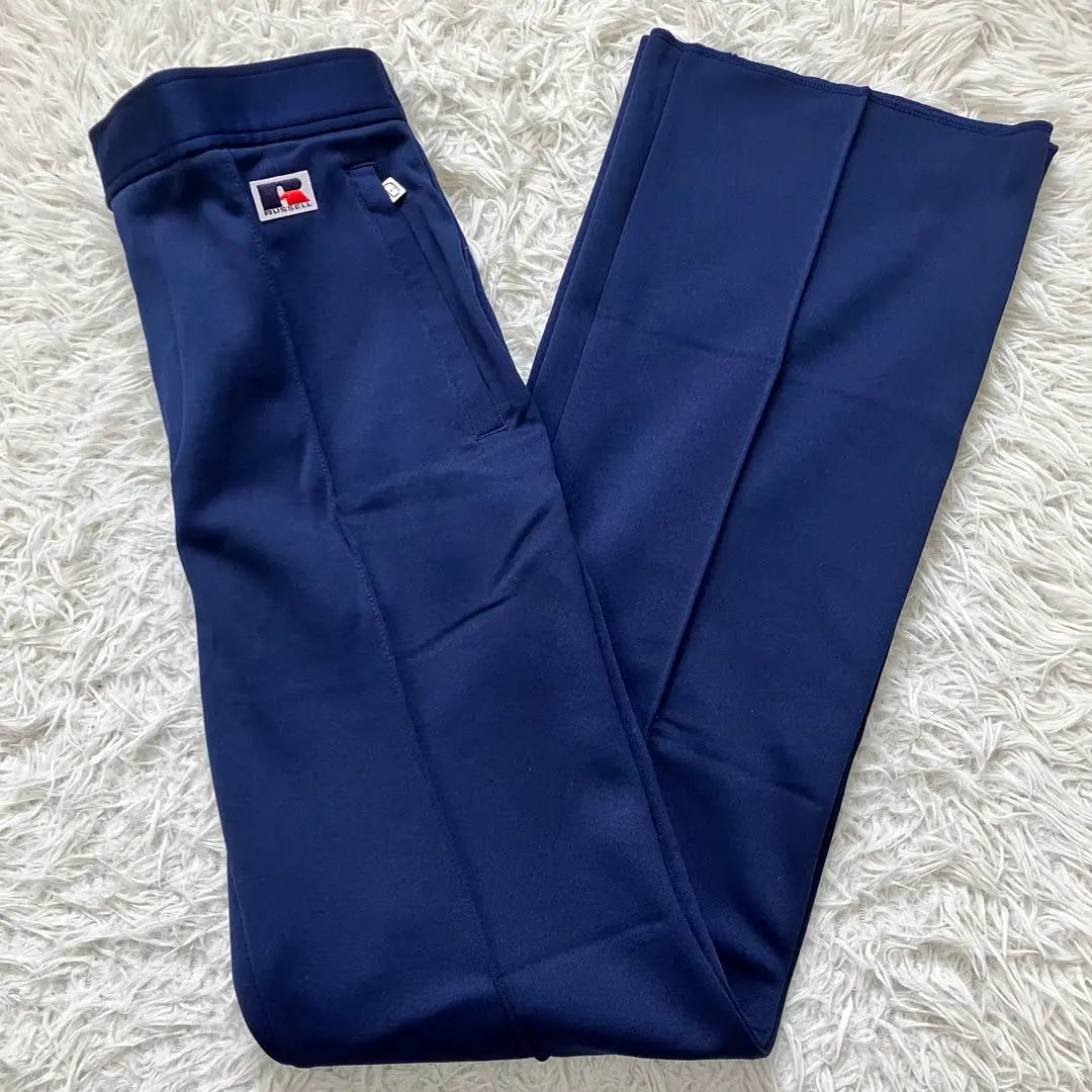 {80s new tag Yukirashi} Russell Russel track pants jersey under navy Showa