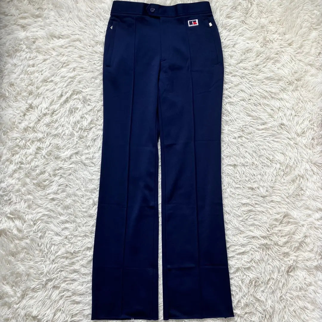 {80s new tag Yukirashi} Russell Russel track pants jersey under navy Showa