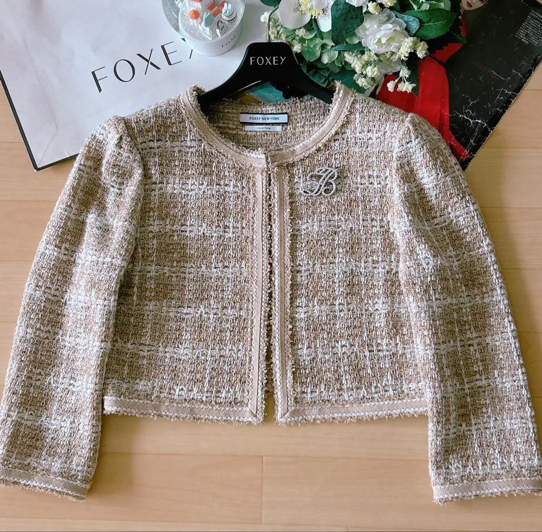 Like new! FOXEY Knit Jacket 40 Rene foxey 40