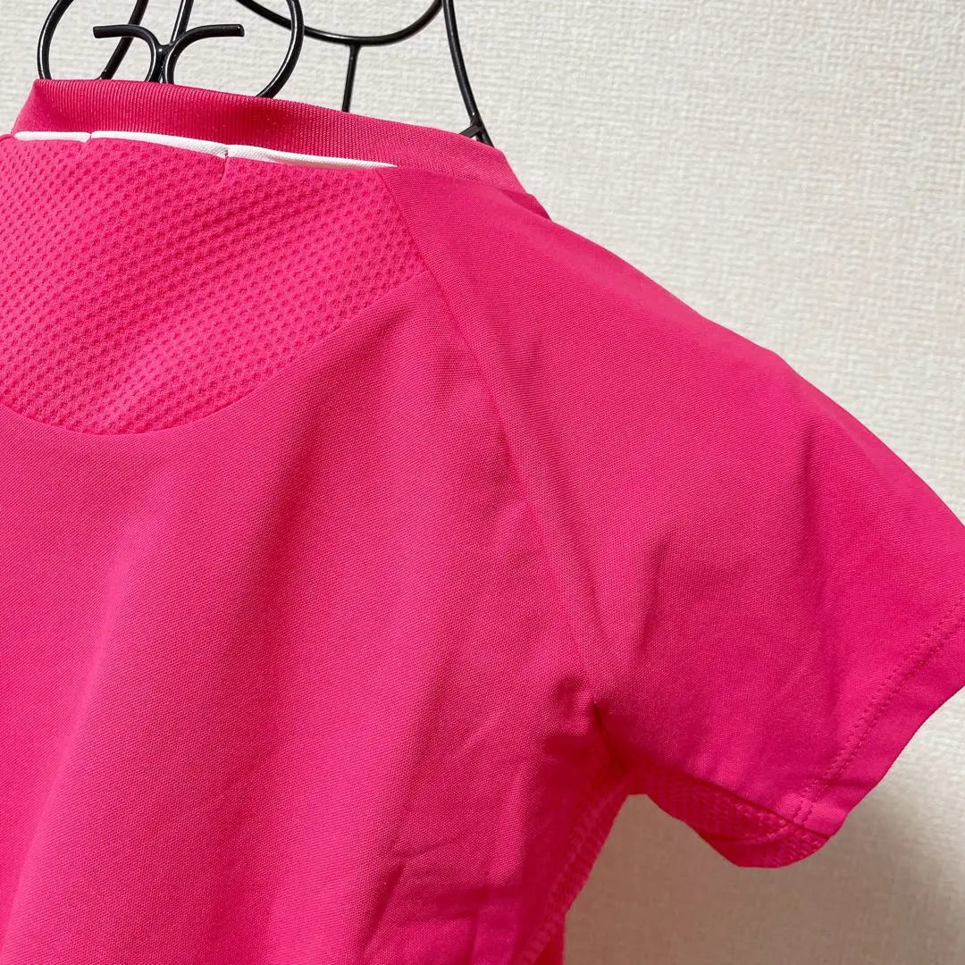 ♡Adidas♡ Short-sleeved T-shirt, sportswear, pink, mesh, exercise running