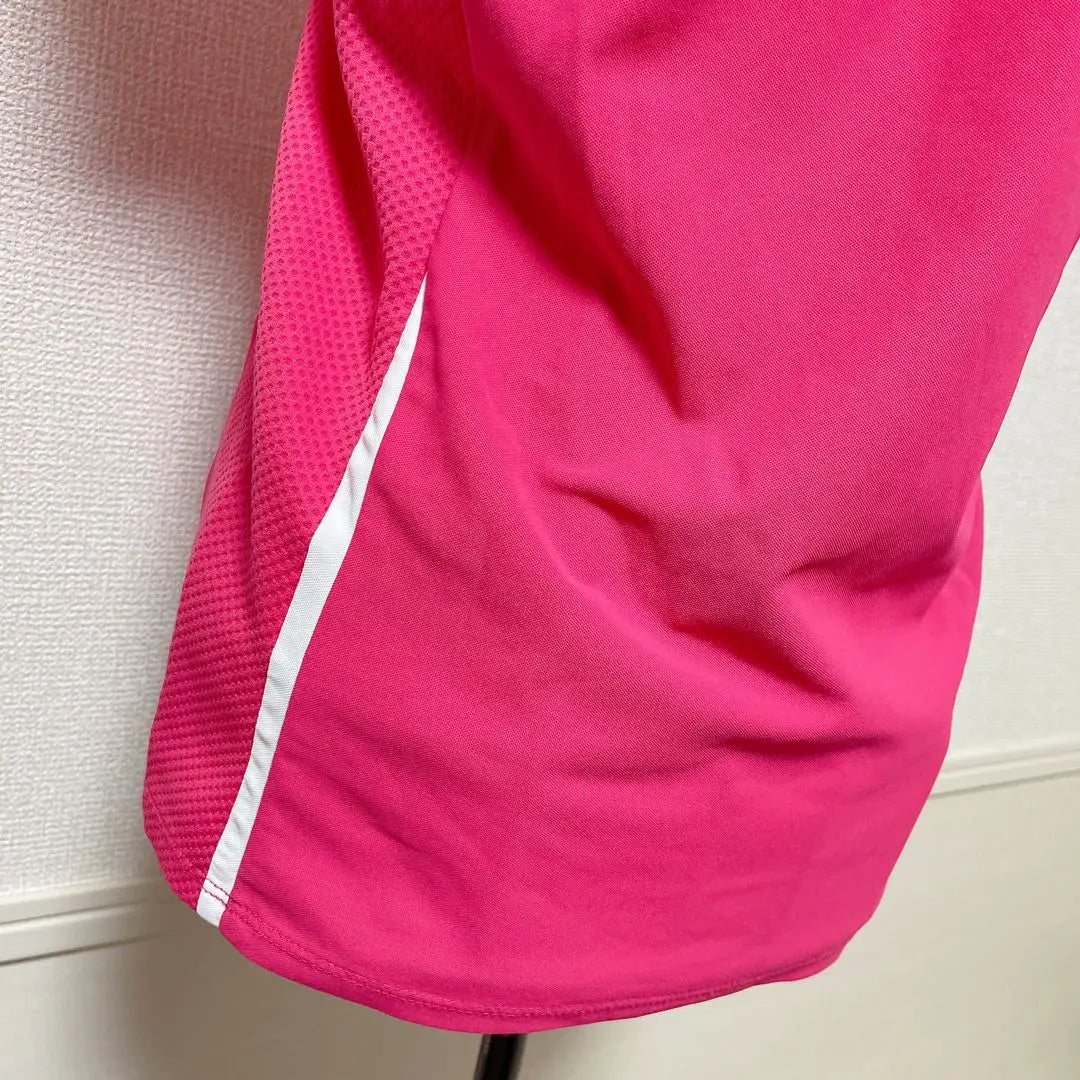 ♡Adidas♡ Camiseta de manga corta, ropa deportiva, rosa, malla, ejercicio, correr