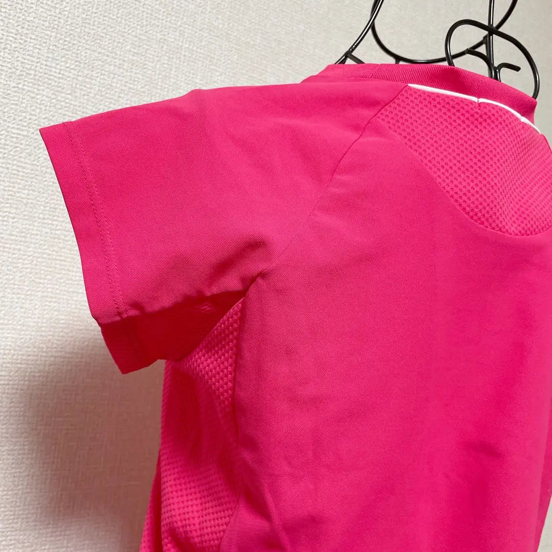 ♡Adidas♡ Short-sleeved T-shirt, sportswear, pink, mesh, exercise running