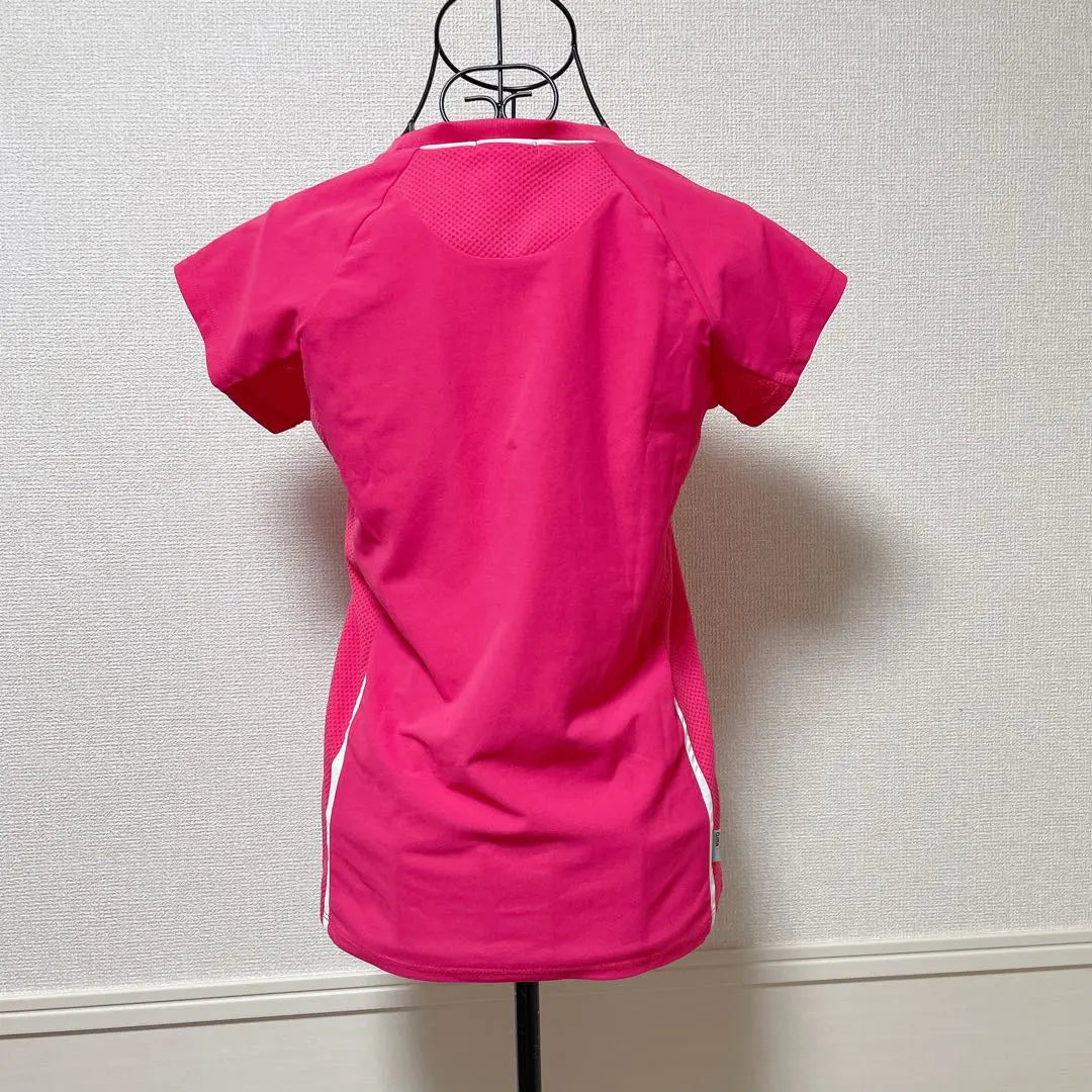 ♡Adidas♡ Camiseta de manga corta, ropa deportiva, rosa, malla, ejercicio, correr