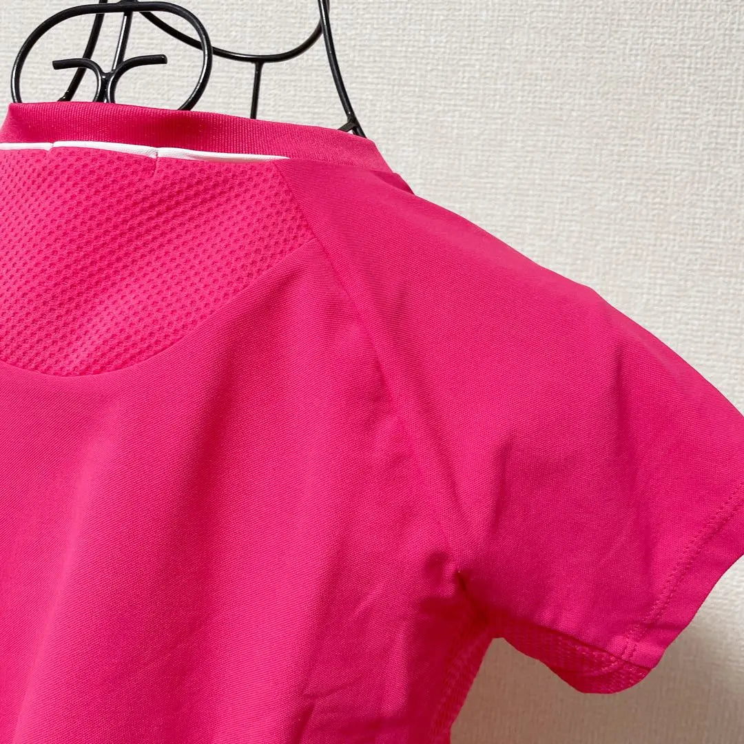 ♡Adidas♡ Short-sleeved T-shirt, sportswear, pink, mesh, exercise running