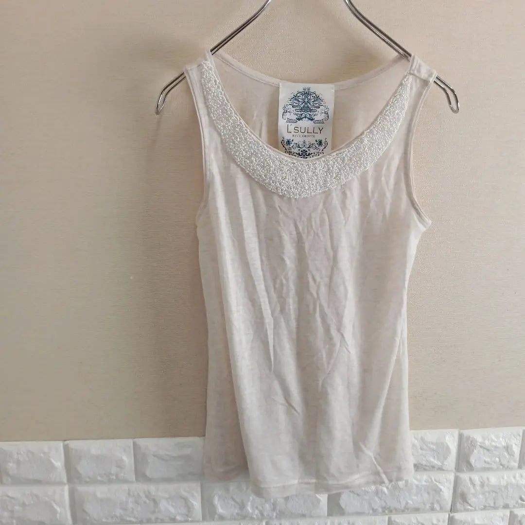 ◆ Rusley ◆ Tank Top M Sleeve No Tops With Thin Beads ◆ W1014