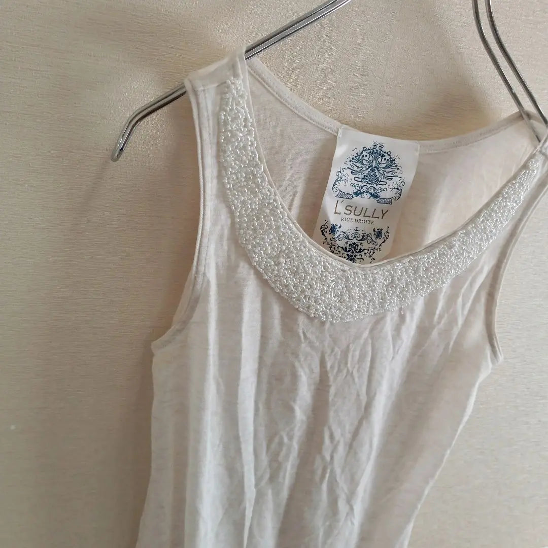 ◆ Rusley ◆ Tank Top M Sleeve No Tops With Thin Beads ◆ W1014