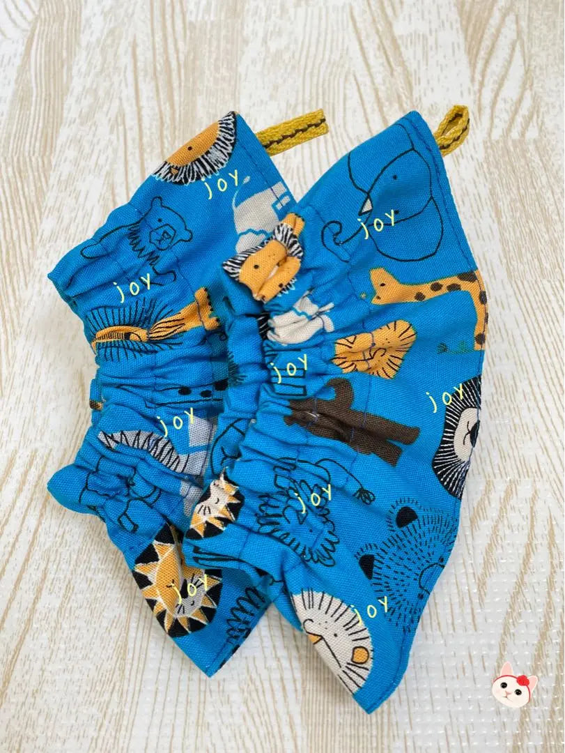 Kids.Short length arm cover.Animal pattern.Blue.Handmade