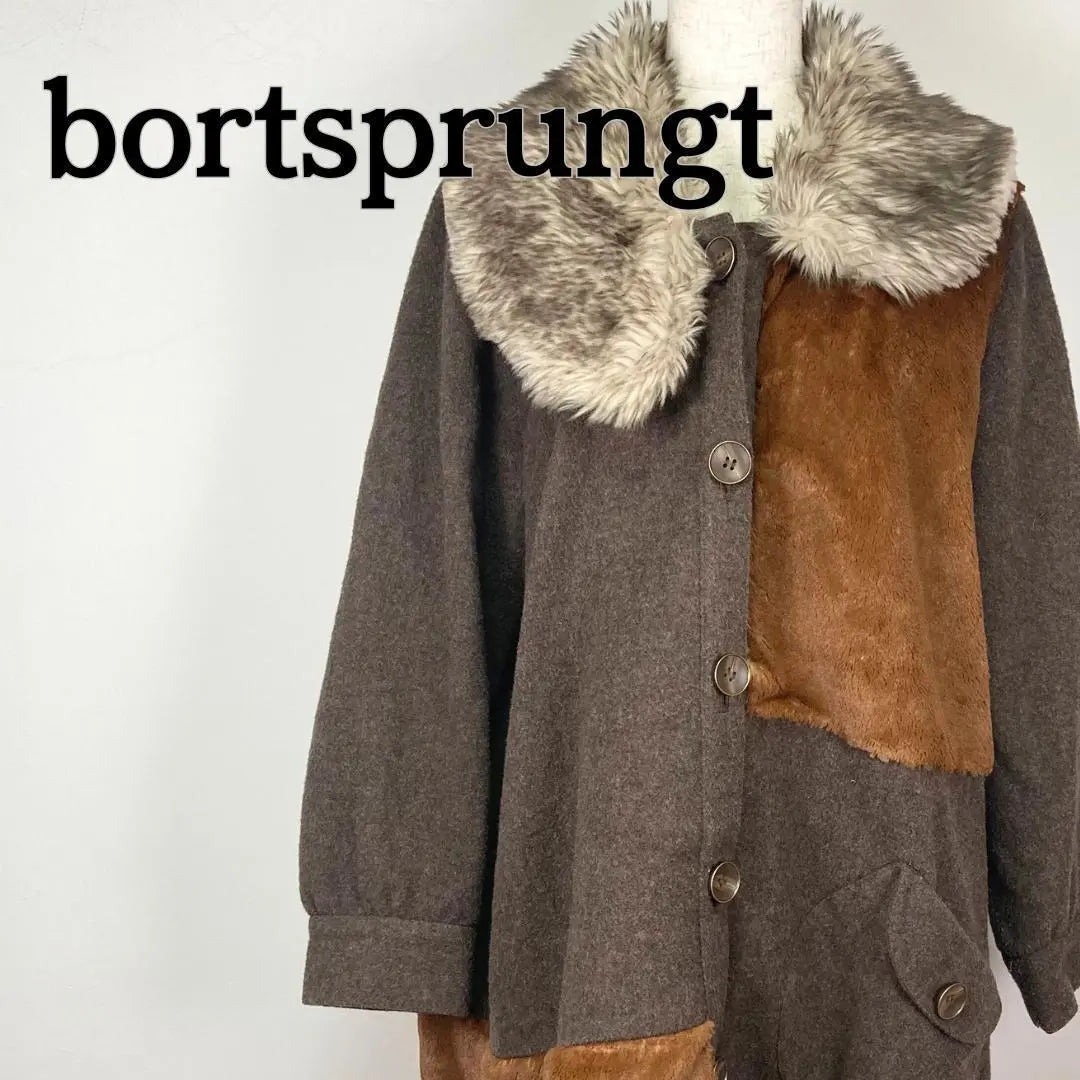 Bortsprungt coat brown wool outerwear