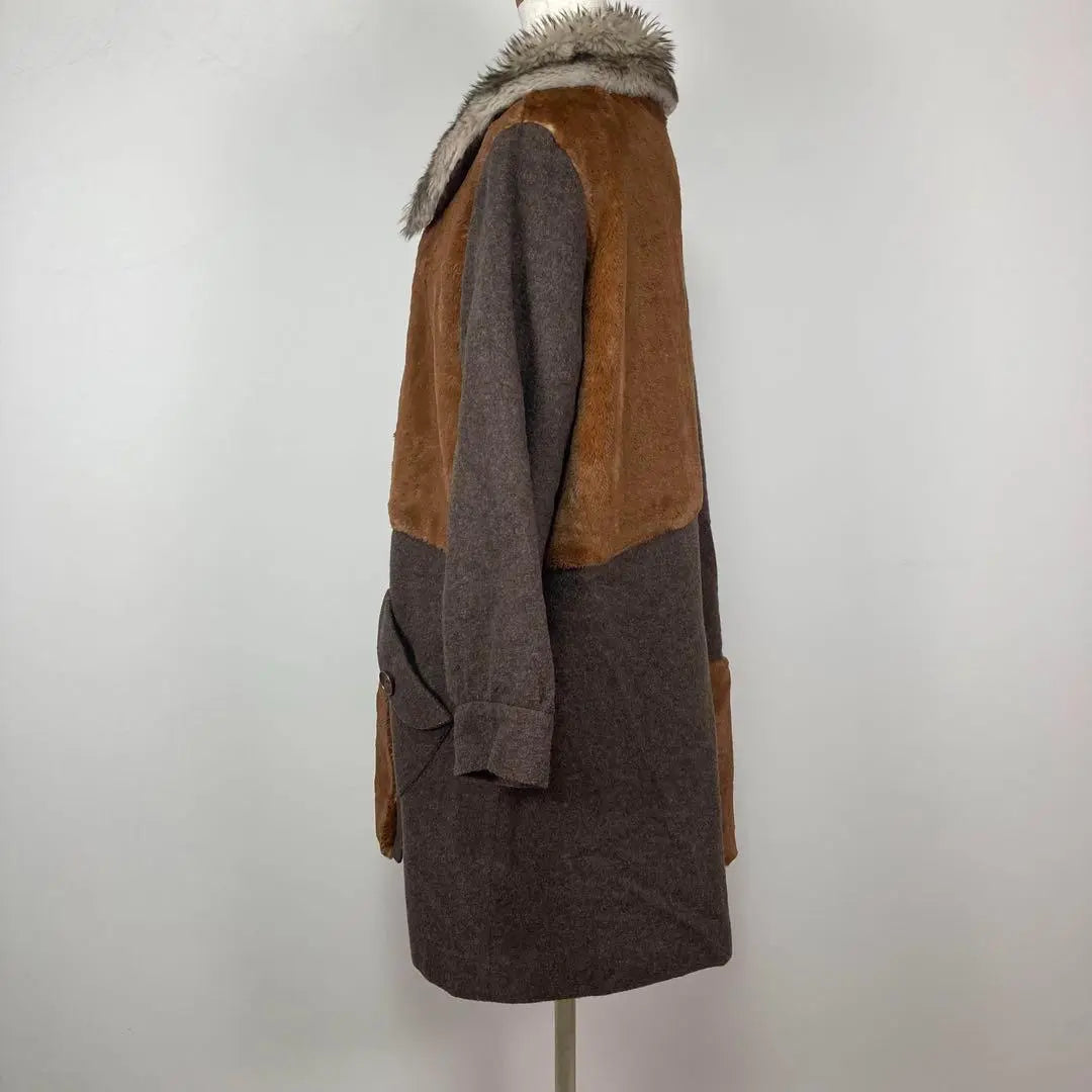 Bortsprungt coat brown wool outerwear