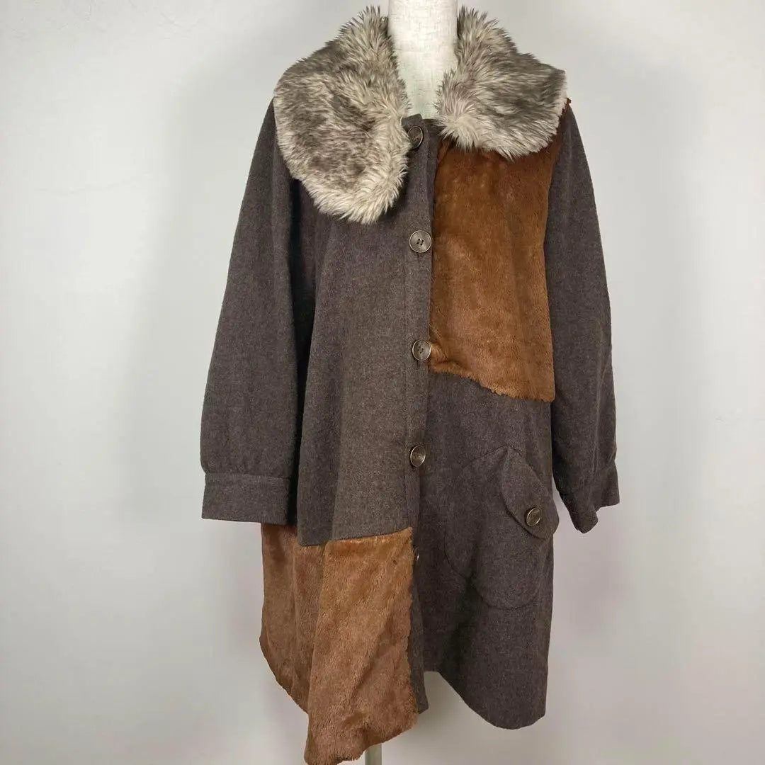 Bortsprungt coat brown wool outerwear