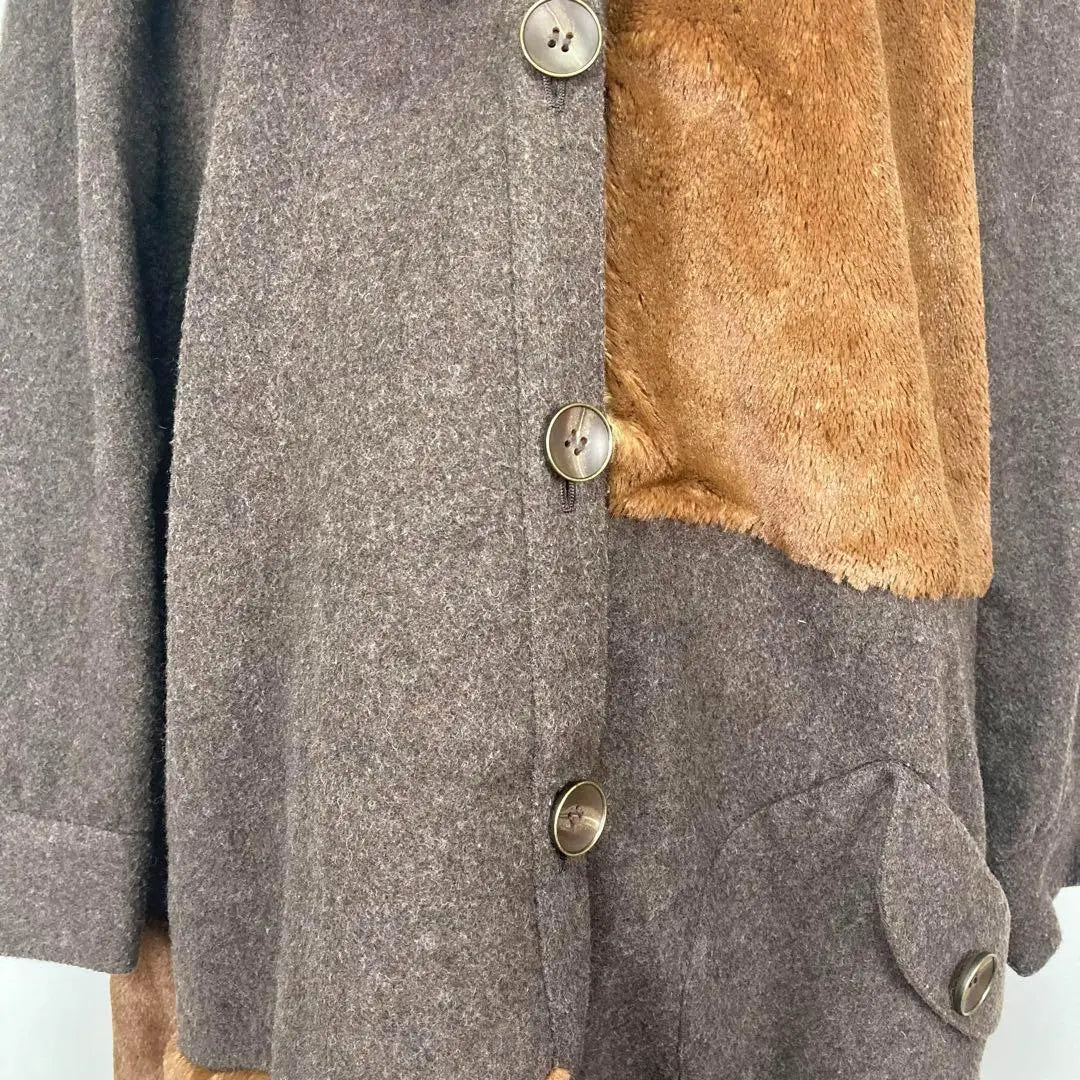 Bortsprungt coat brown wool outerwear