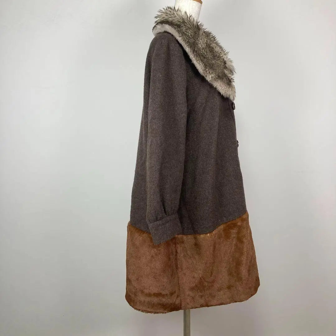 Bortsprungt coat brown wool outerwear