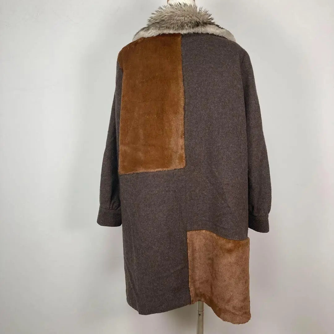 Bortsprungt coat brown wool outerwear