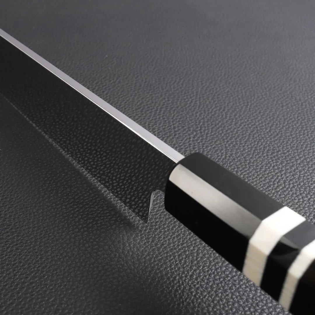 9908 Cuchillo de corte Yanagiba, cuchillo para sashimi, la hoja tiene la máxima nitidez, mango octogonal de tres vueltas de búfalo negro ébano blanco