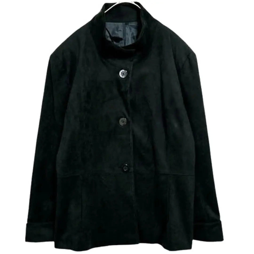 [Respigi] Chaqueta manga larga cuello alto velour casual elegante formal | 【レスピーギ】長袖 ジャケット ハイネック ベロア カジュアル 上品 フォーマル