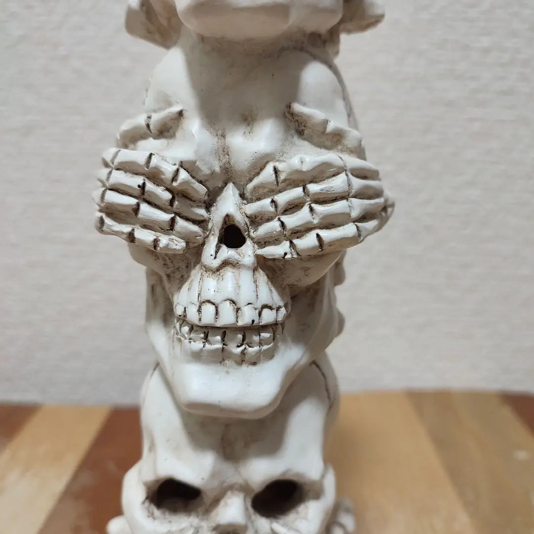 Skull, Three Monkeys, Incense Stickers, Interior, Skeleton, Ceramic