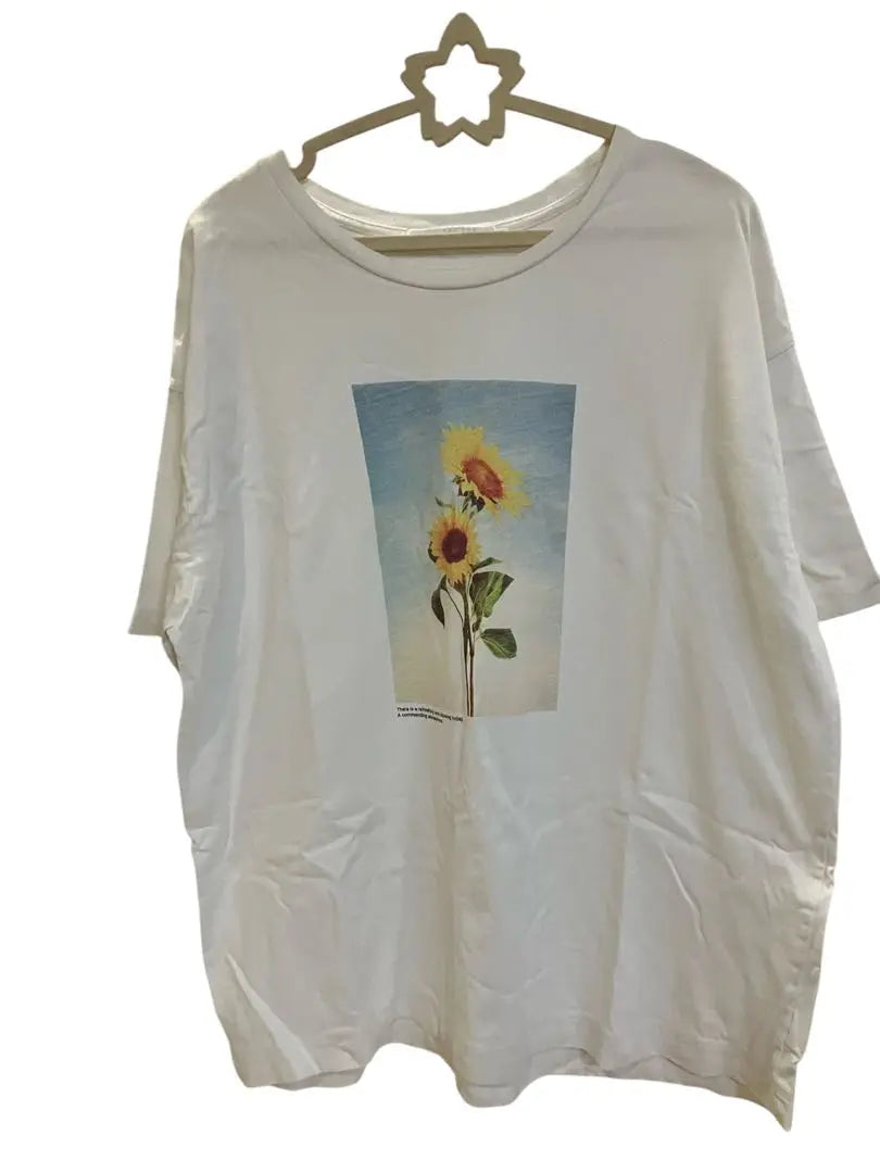 American HOLIC sunflower print oversized T -shirt