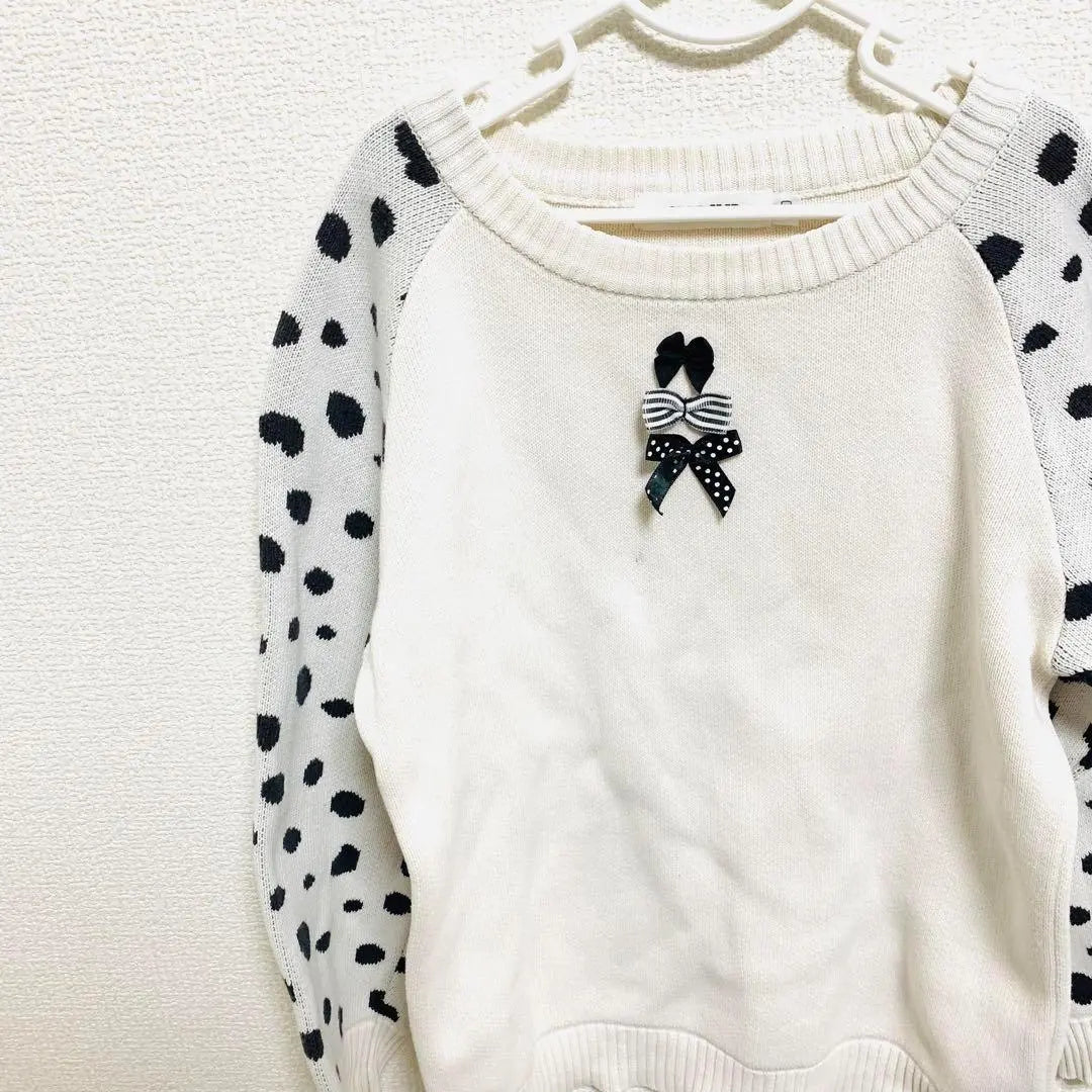 Slap slip Heart dot 3-button crew neck cotton trainer