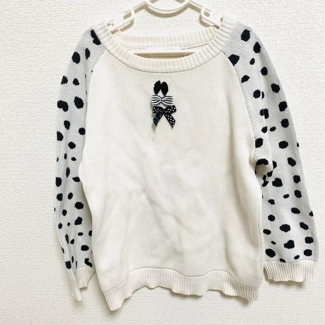 Slap slip Heart dot 3-button crew neck cotton trainer