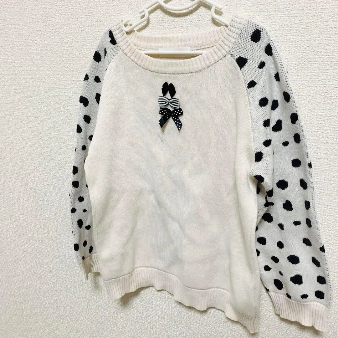 Slap slip Heart dot 3-button crew neck cotton trainer