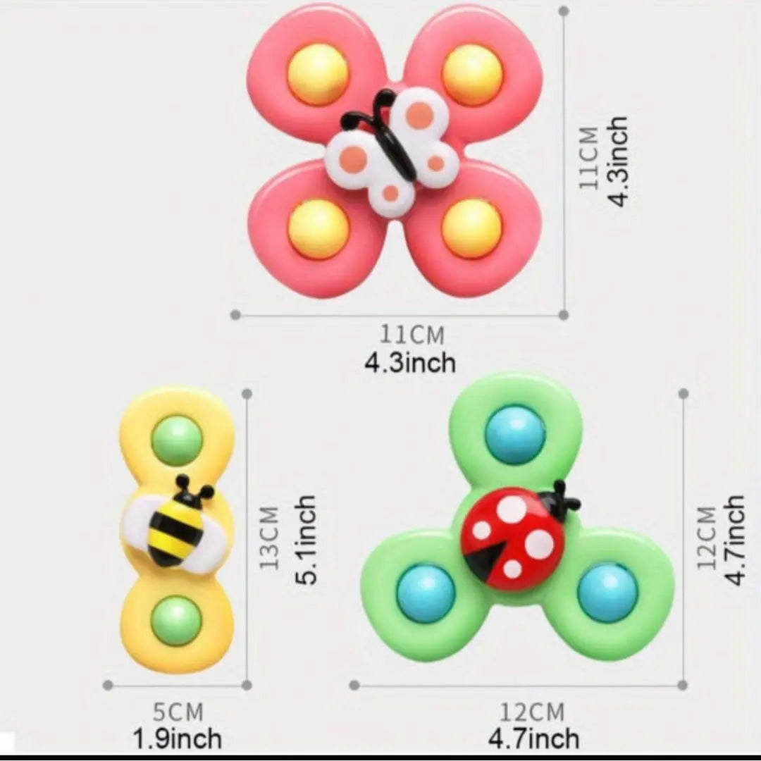 Baby Educational Toy Hand Spinner 3-Piece Set Baby with Suction Cup Montessori