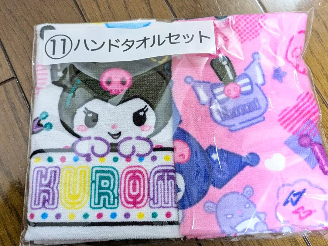 [New unopened] Sanrio Kuromi -chan ★ Ichiban Kuji ★ Face -type Pouch • Towel, etc. | 【新品未開封】サンリオ クロミちゃん★一番くじ ★フェイス形ポーチ •タオル他