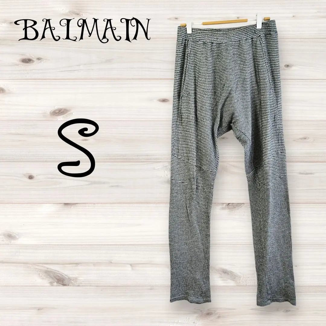 ⭐Balmain Check pattern Saruel pants Casual pants 100%c