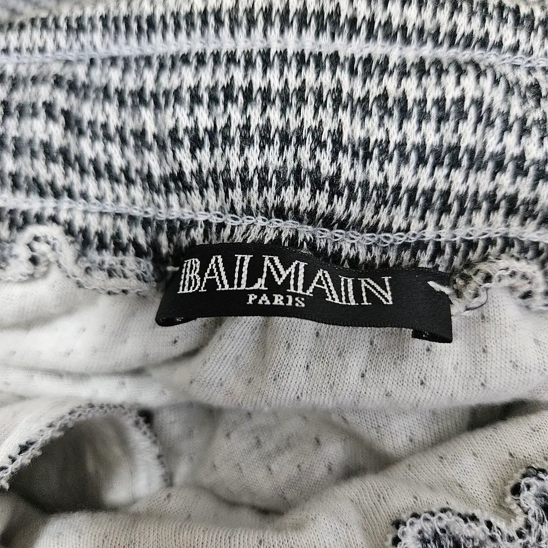 ⭐Balmain Check pattern Saruel pants Casual pants 100%c