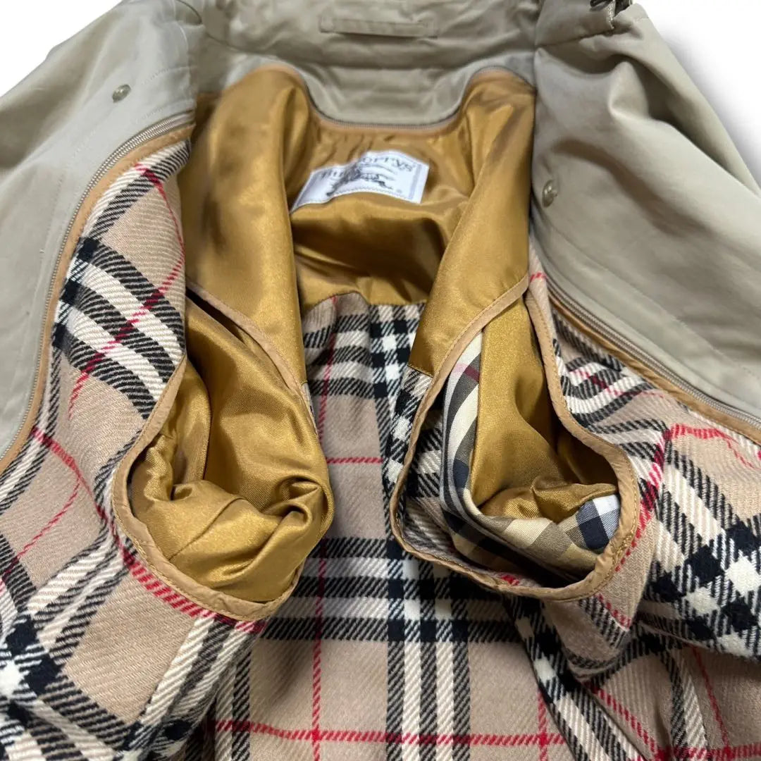 [Good condition] Burberry 408 Trench Coat Liner Nova Check Length 128