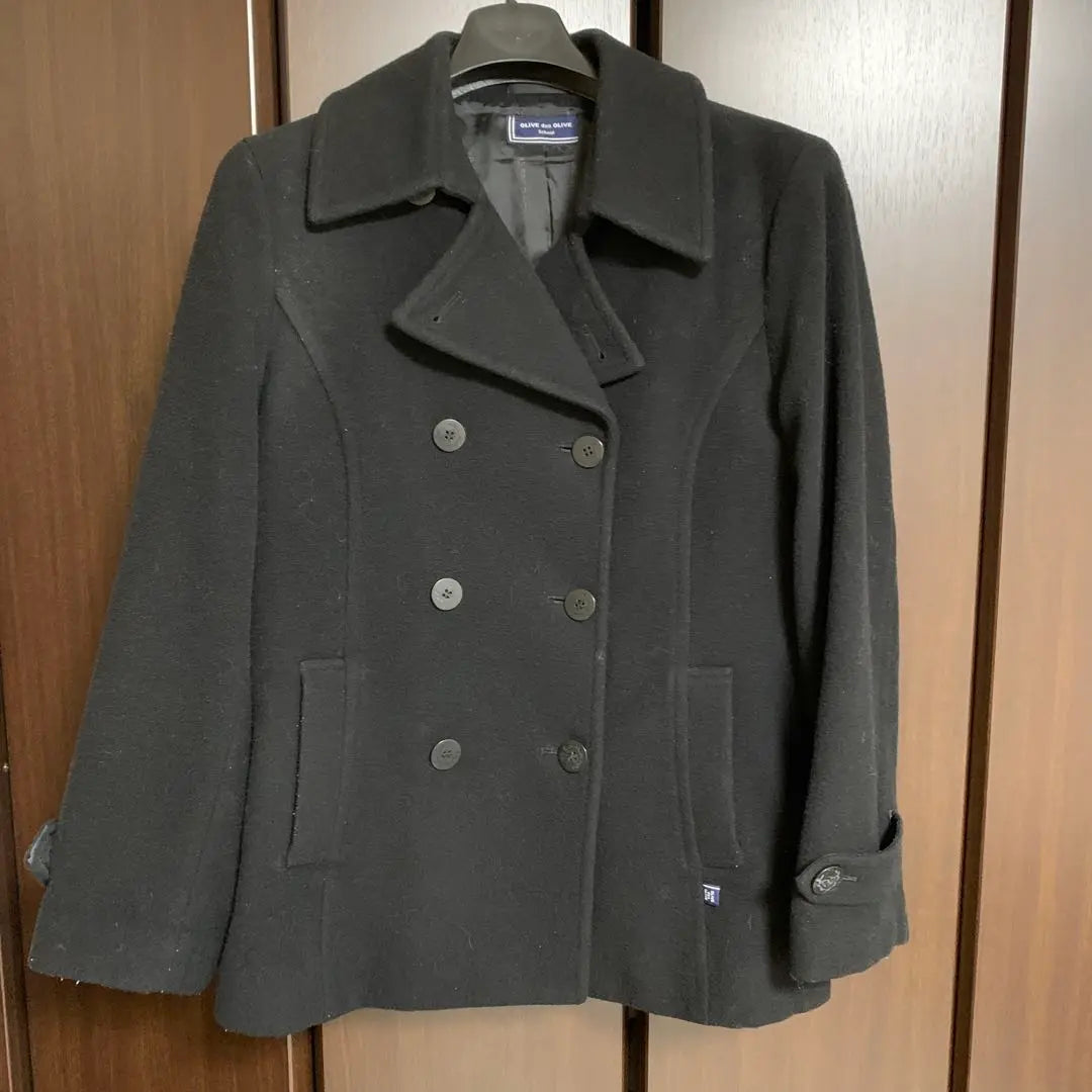 OLIVE des OLIVE black pea coat