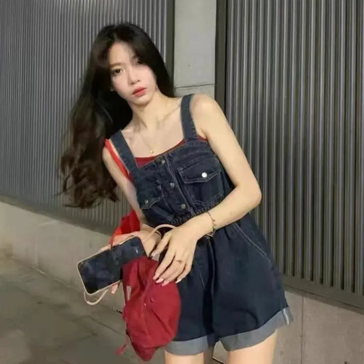 Large size women's overalls shorts spring/summer autumn new