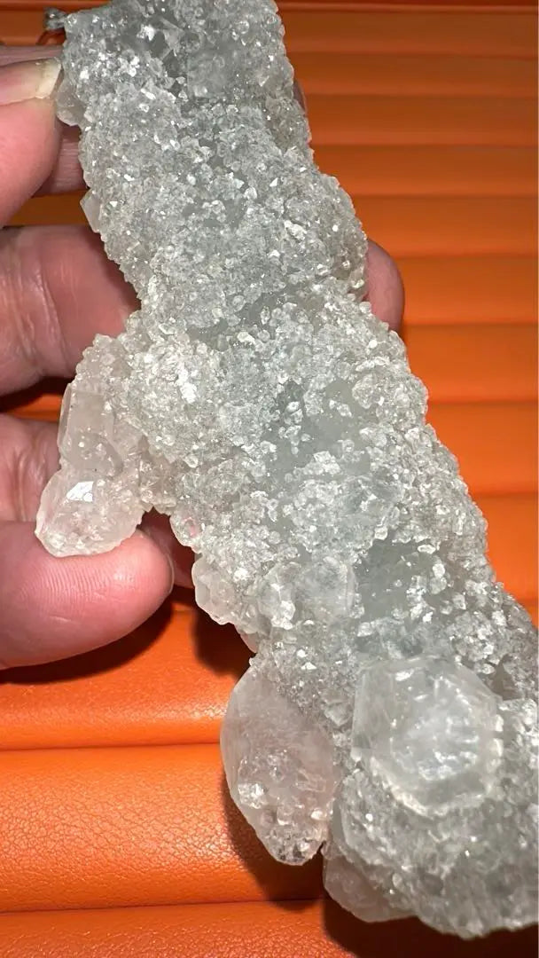 Master Crystal, rare item, cactus apophyllite, chalcedony, coexistence, raw stone