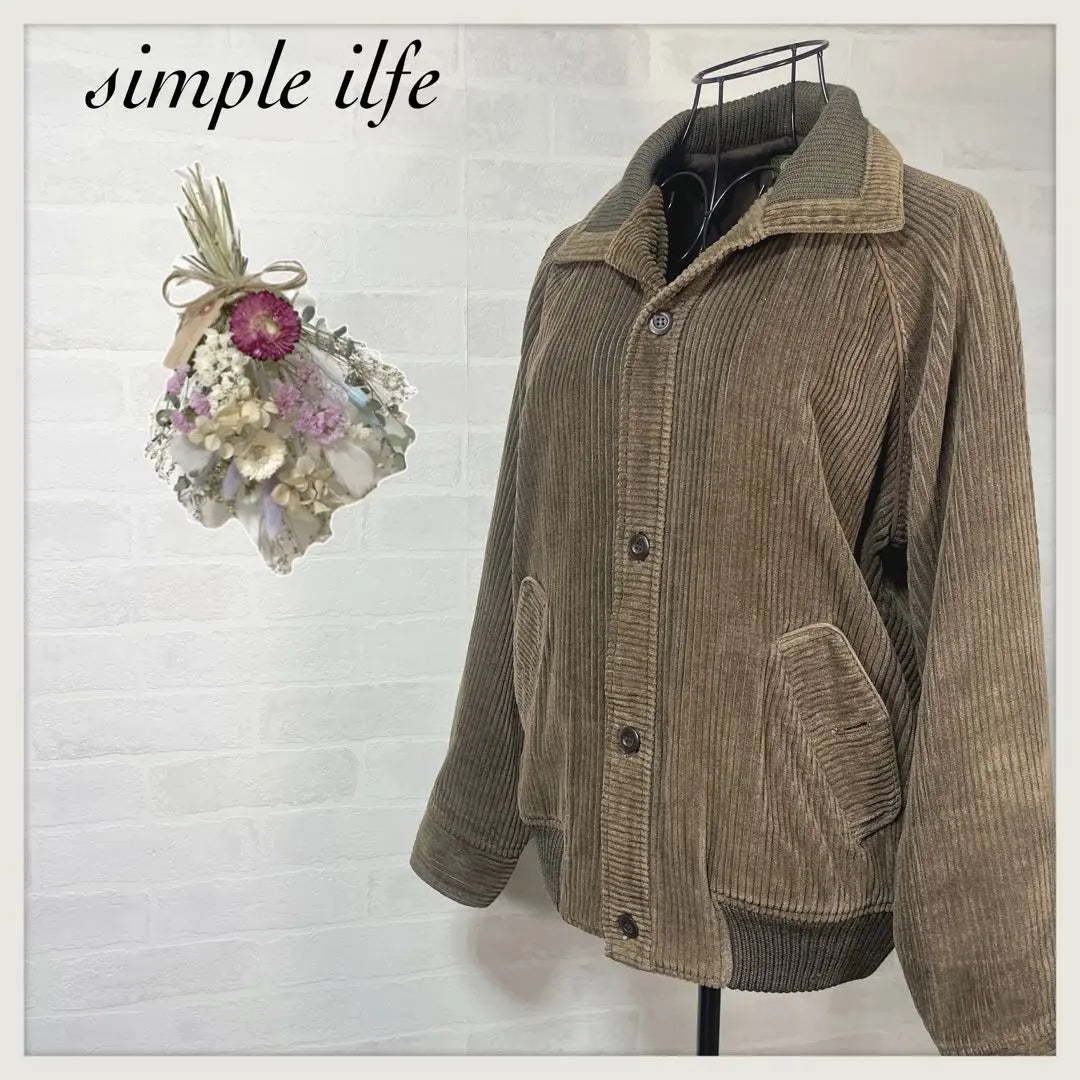 Simple Life ◇ Corduroy Jacket Outerwear Blouson Casual M