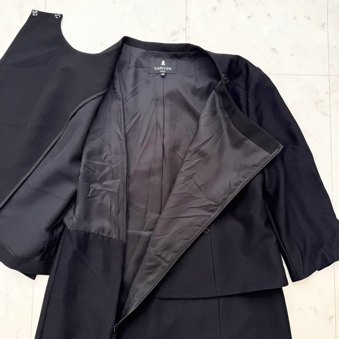 [New & Beautiful Condition] LANVIN NOIR Mourning Clothes Formal Clothes Black Formal