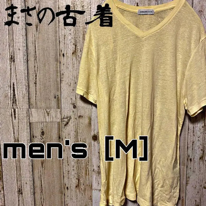 HOMBRE [M] Brownie Manga Corta Amarillo | hombres［M］ブラウニー半袖 イエロー系