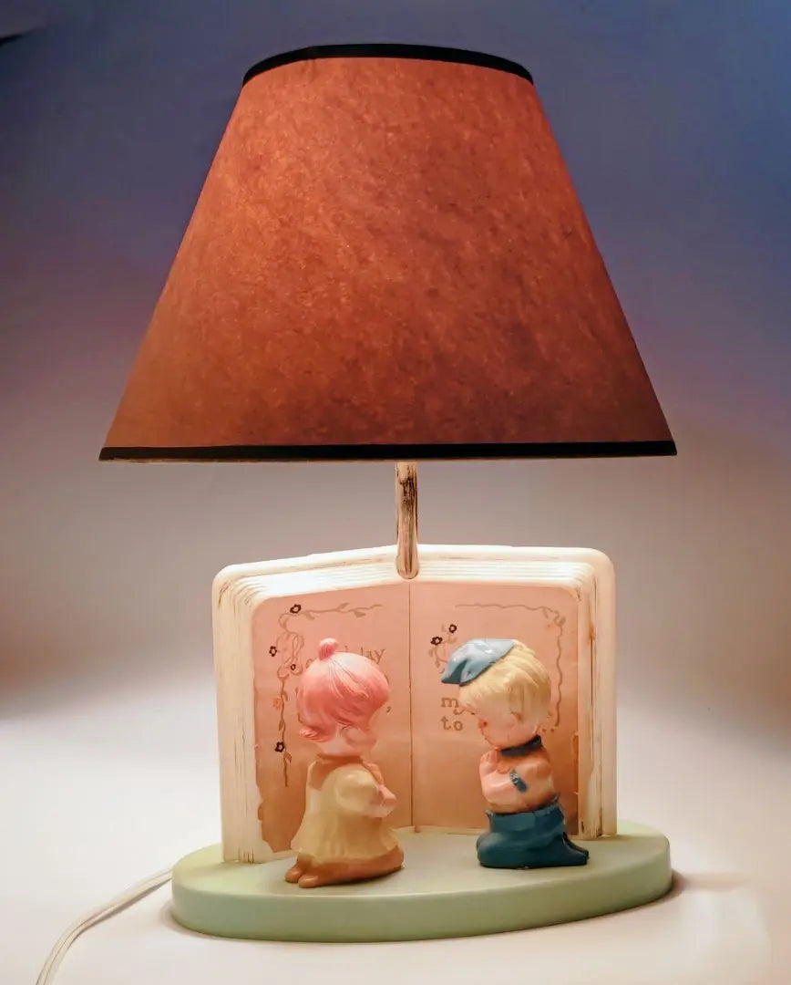 Vintage lamp praying children's room