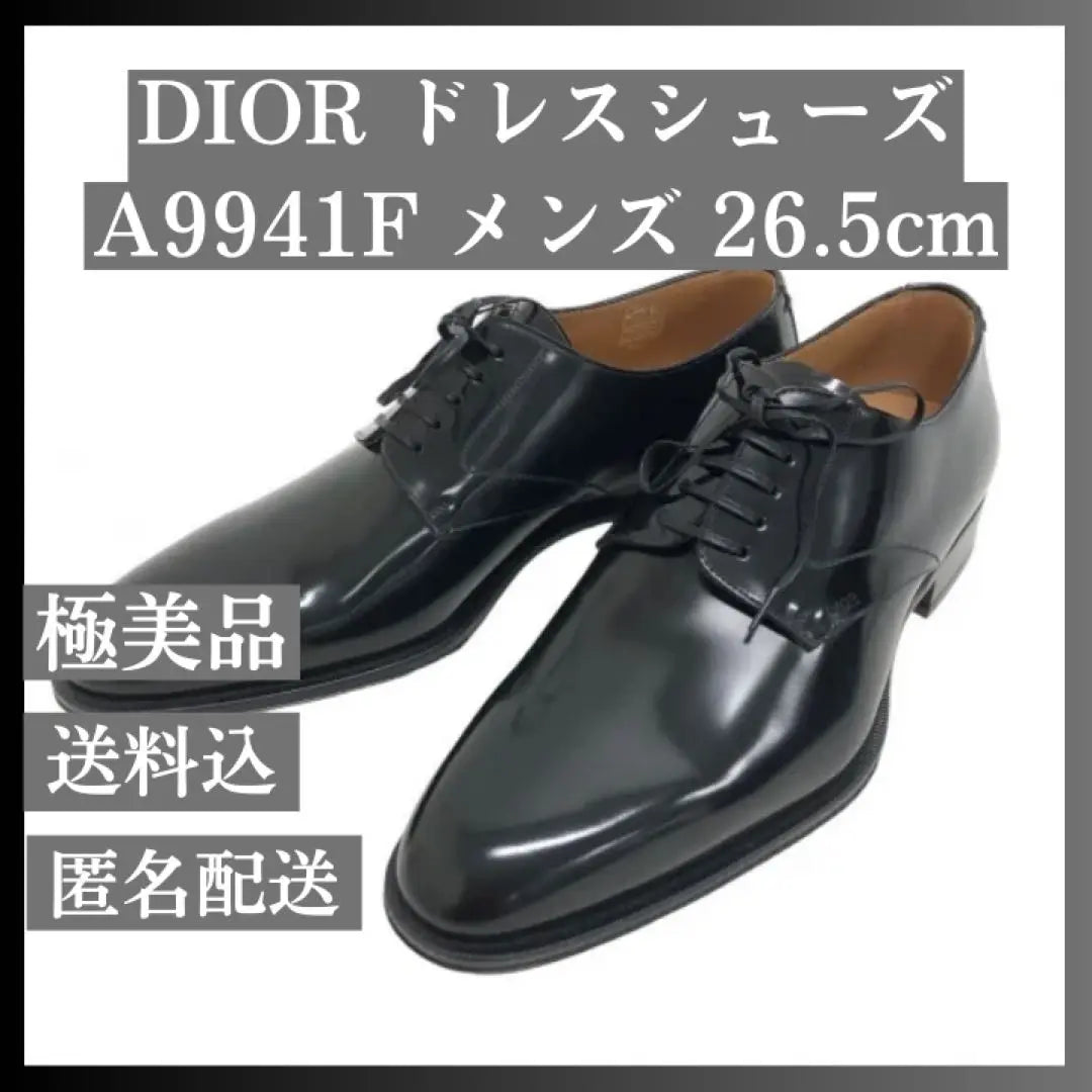 DIOR Black Leather Dress Shoes A9941F Dior 42 Men's Shoes