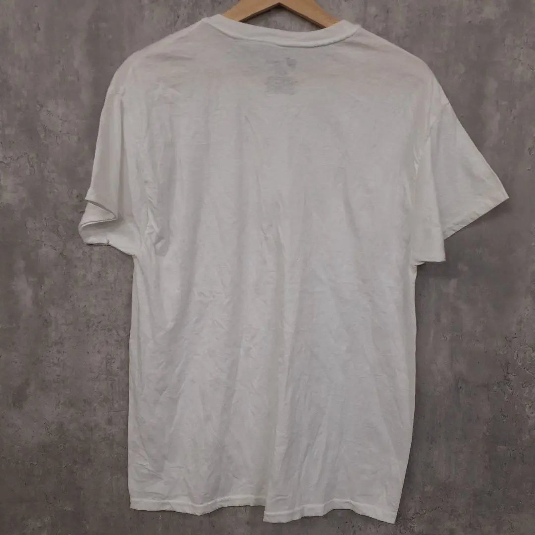 [K189] White short sleeve T -shirt cotton