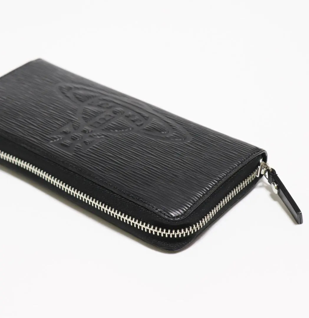 New box included [Vivian Westwood] ORB Embossed Round Zipper Long Wallet