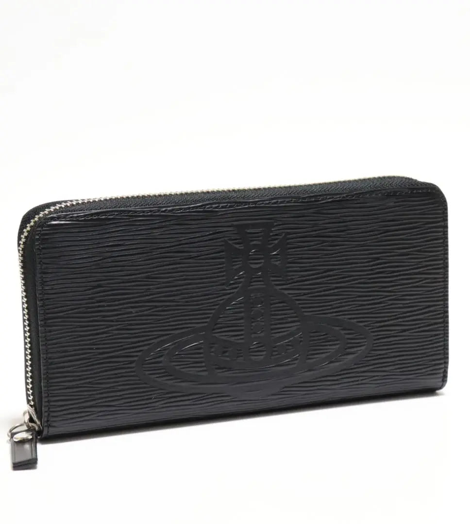 New box included [Vivian Westwood] ORB Embossed Round Zipper Long Wallet