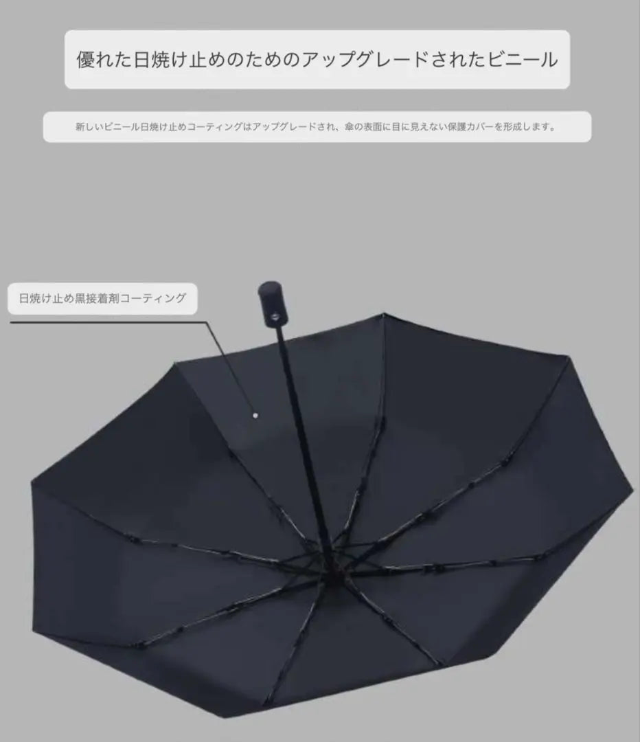 [Remaining 1 point] Folding umbrella one -touch one -touch automatic opening and closing UV cut light blue