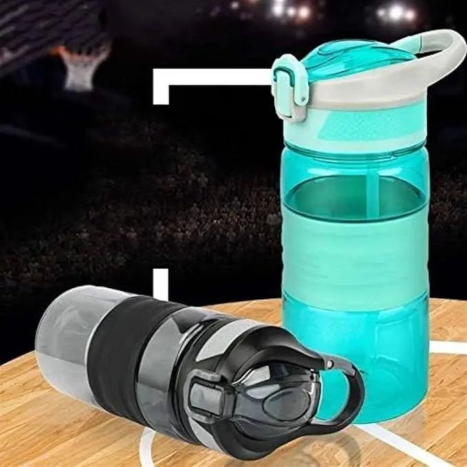 Portable water bottle bottle for mountain climbing, camping, running, gym, cycling, gray