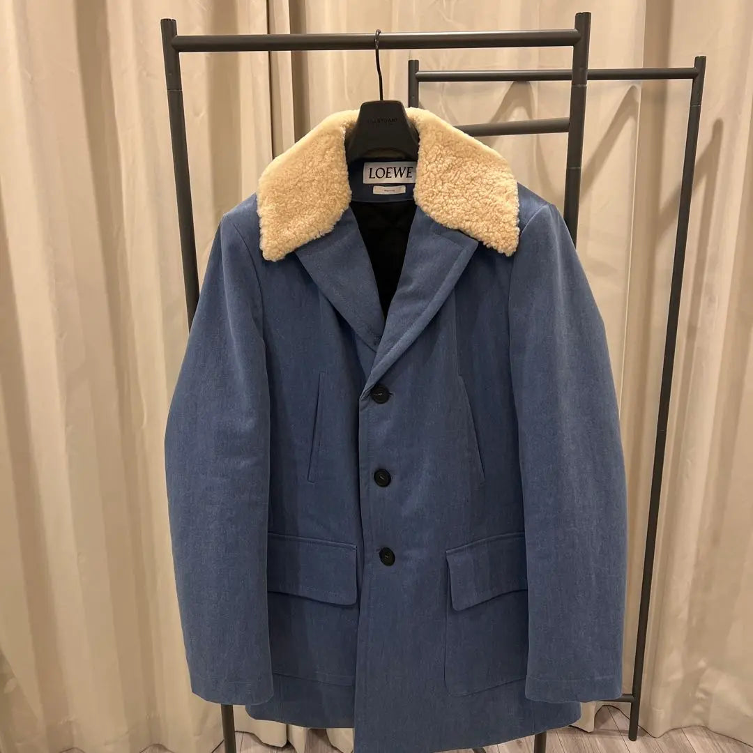 LOEWE Denim Boa Outer Coat Quilting Jacket | LOEWE デニムボア アウターコートキルティングジャケット