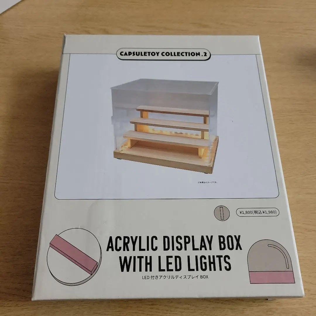 Three Coins Acrylic Display Box with LED Capsule Toy Collection