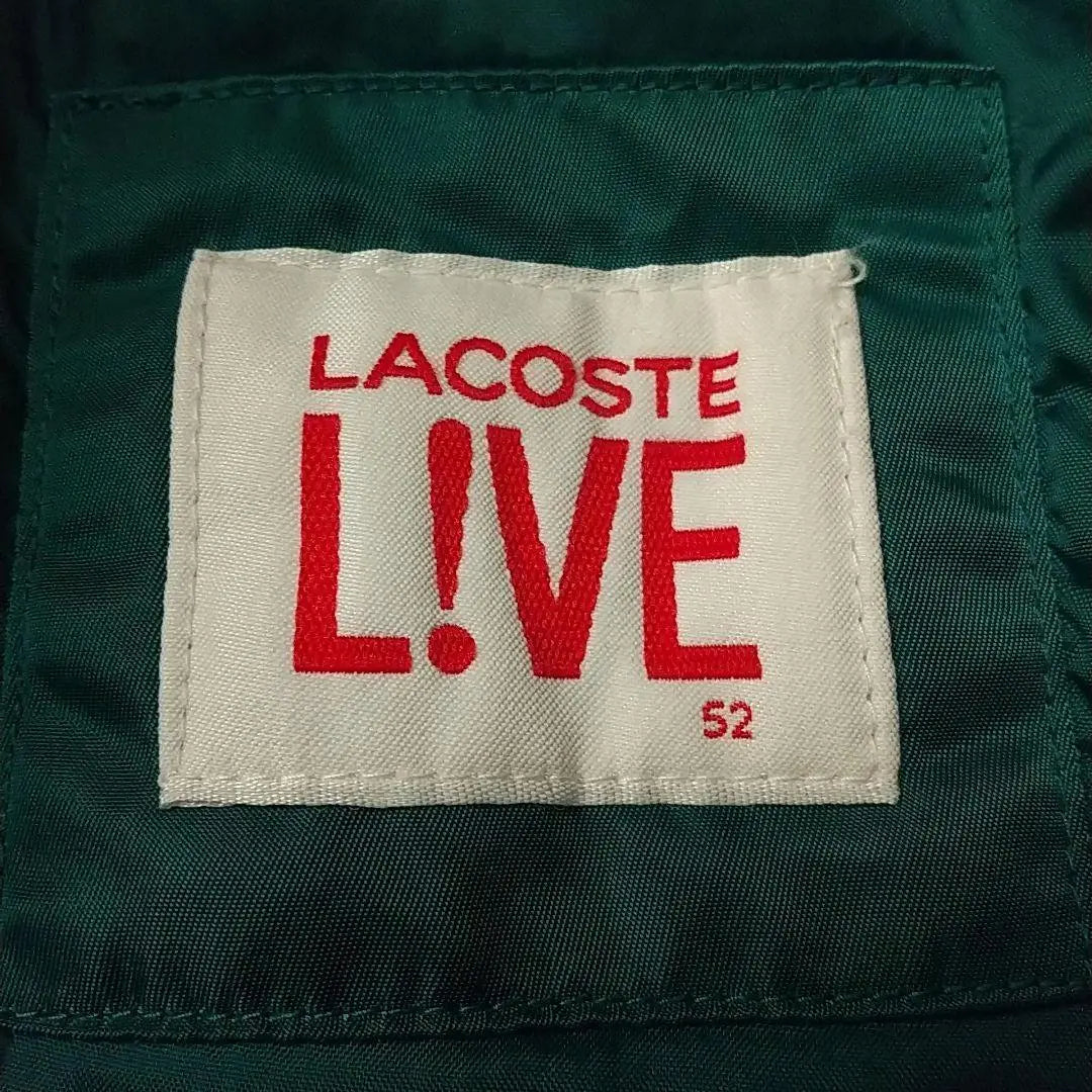 Popular ☆ Lacoste Enamel Logo Crocodile Logo Padded MA-1 Jacket L Green