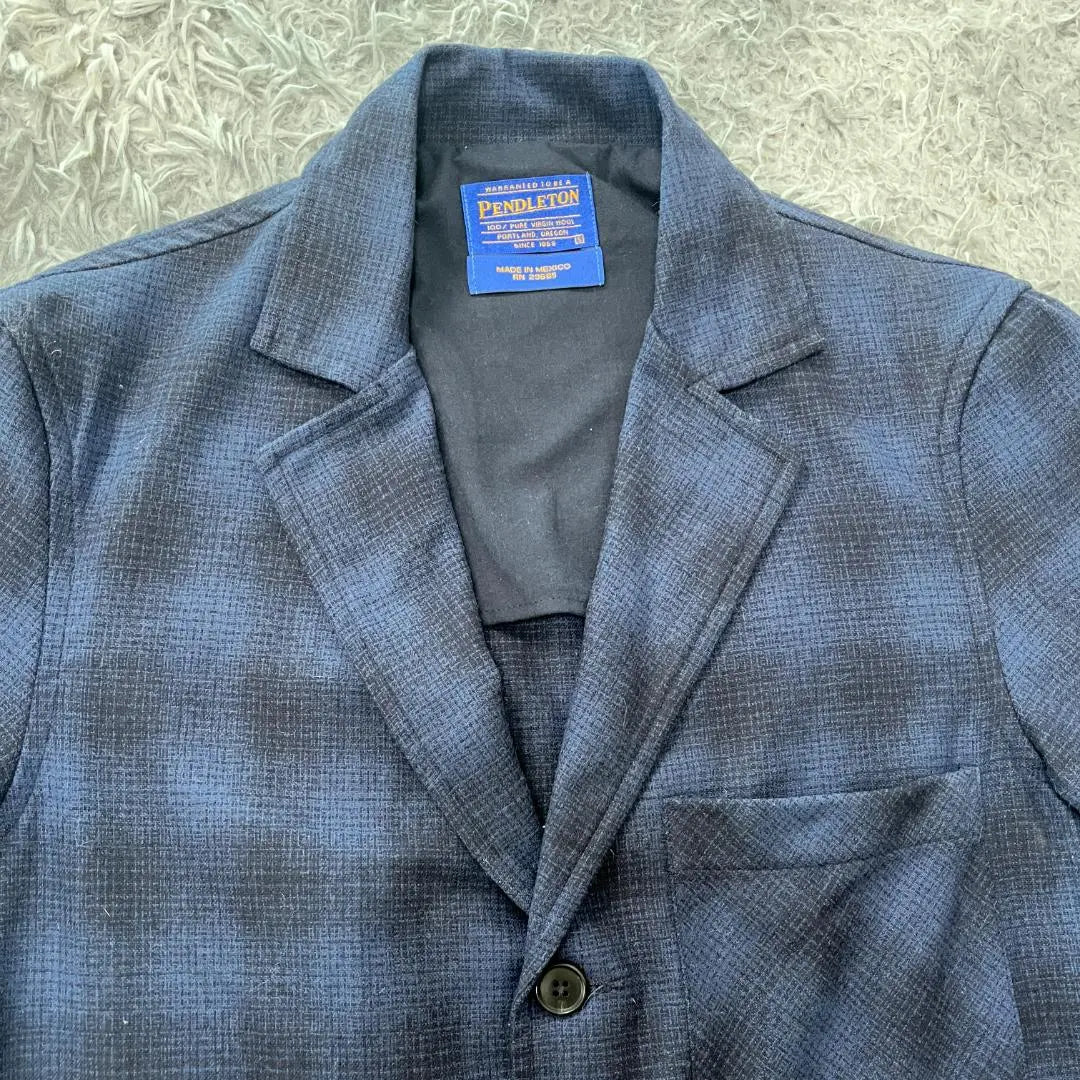 ✨Good condition✨Defective Bendleton Wool Jacket S Navy x Black Check