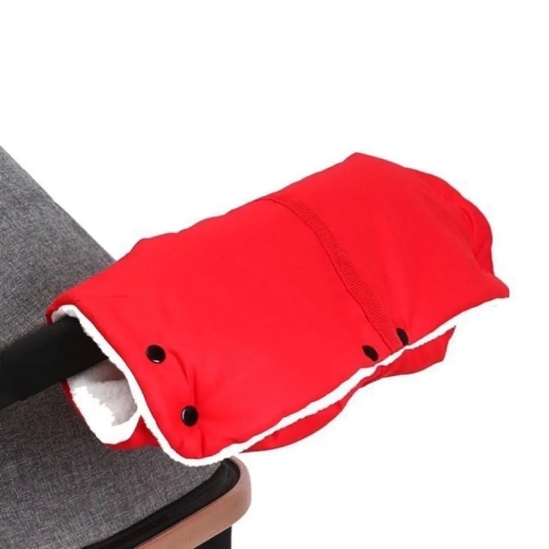 SALE! Stroller, hand cover, gloves, mittens, cold protection, both hands, fleece lining, red