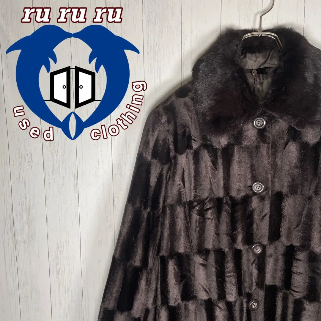 [Used Clothing] Burette Club Fur Coat Rabbit Fur Fur Brown | [古着]Burette Club　ファーコート　ラビットファー　毛皮　ブラウン