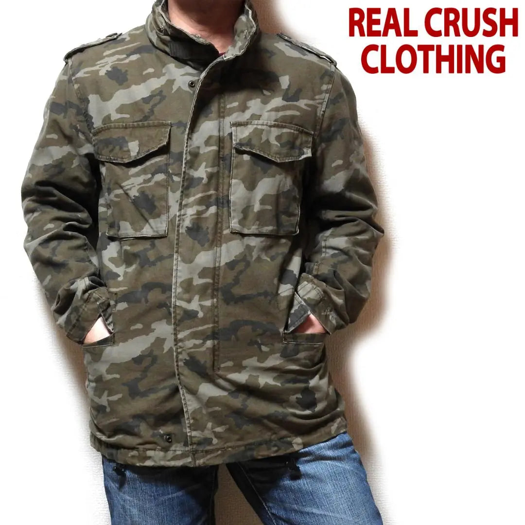 REAL CRUSH CLOTHING Men's M-65 Military Jacket M