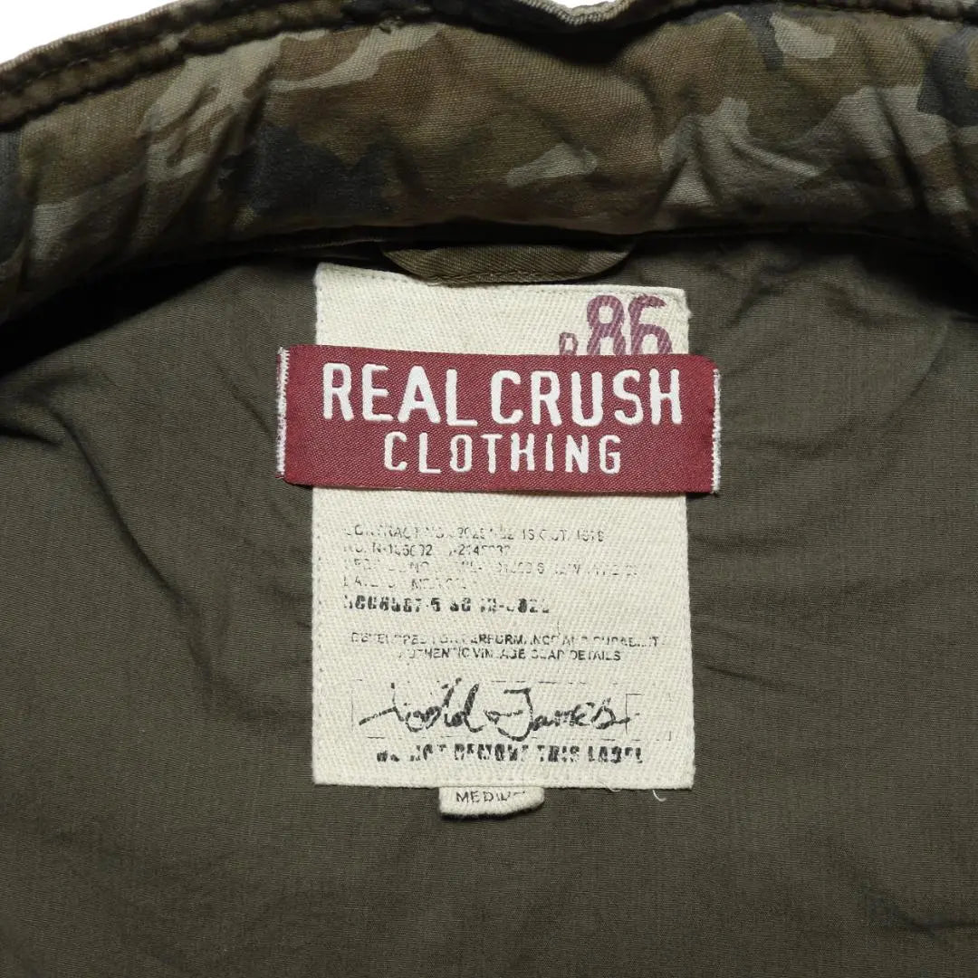 REAL CRUSH CLOTHING Men's M-65 Military Jacket M